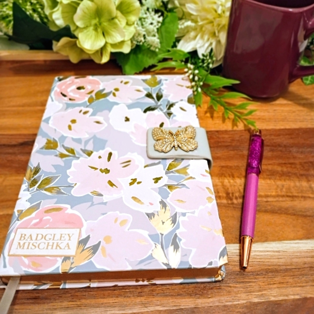 Badgley Mischka NWT JEWELED Butterfly Journal Notebook